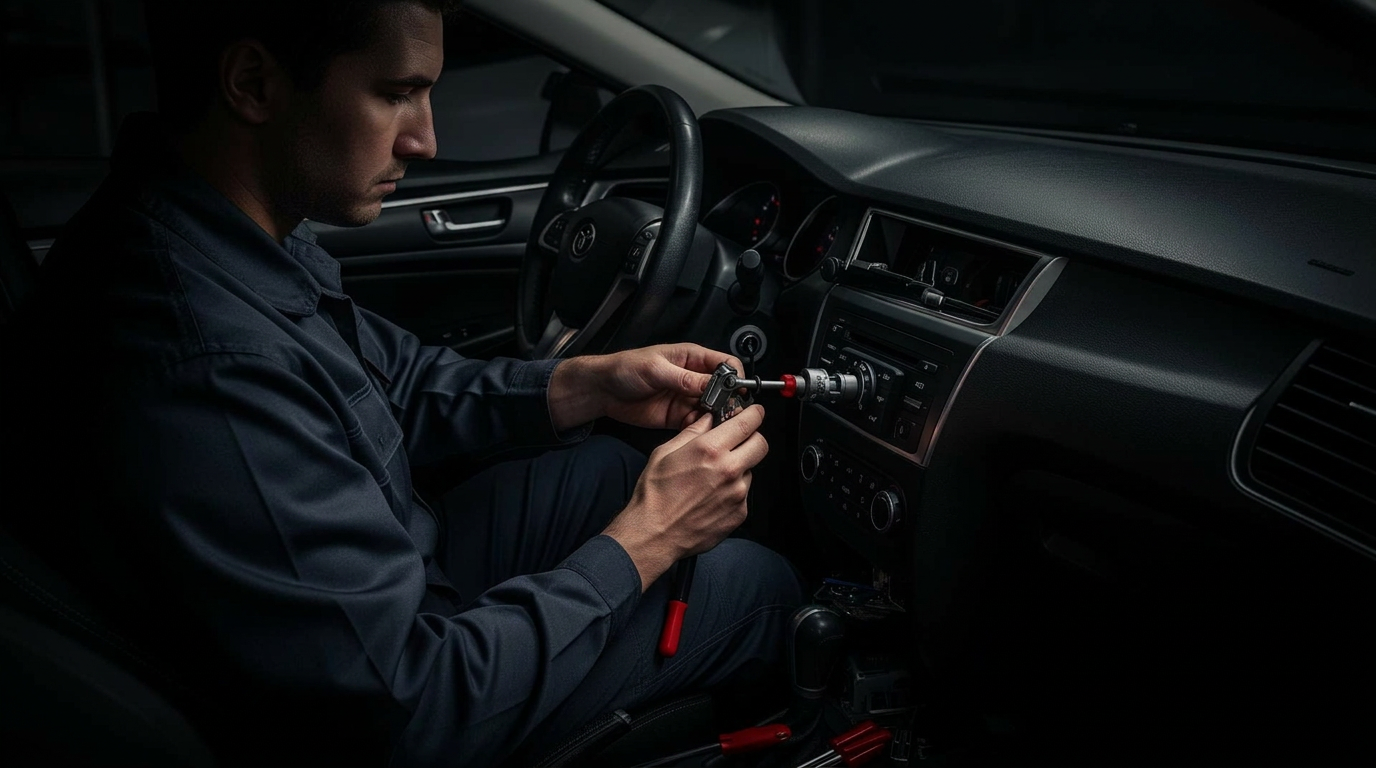 Cerrajero profesional trabajando en Quito